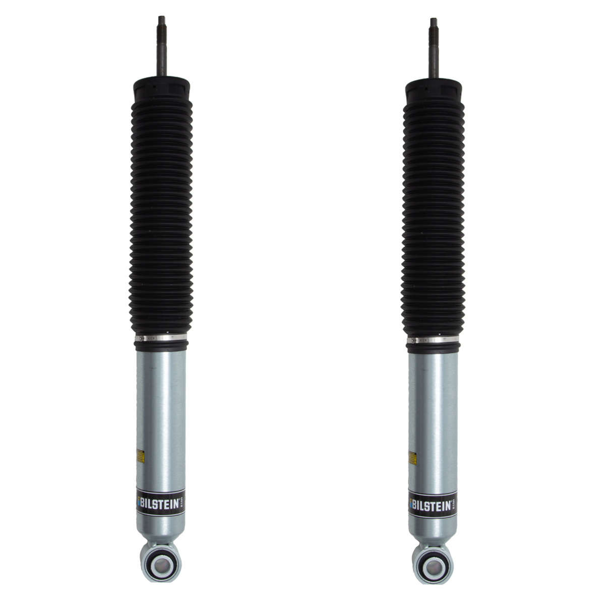 Two shock absorbers with 'Bilstein' branding on a white background