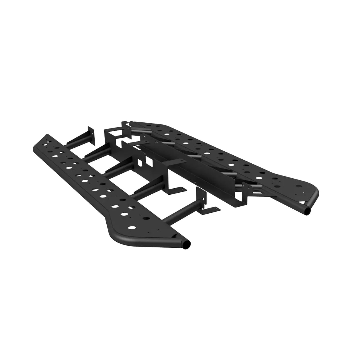 Black metal frame on a white background