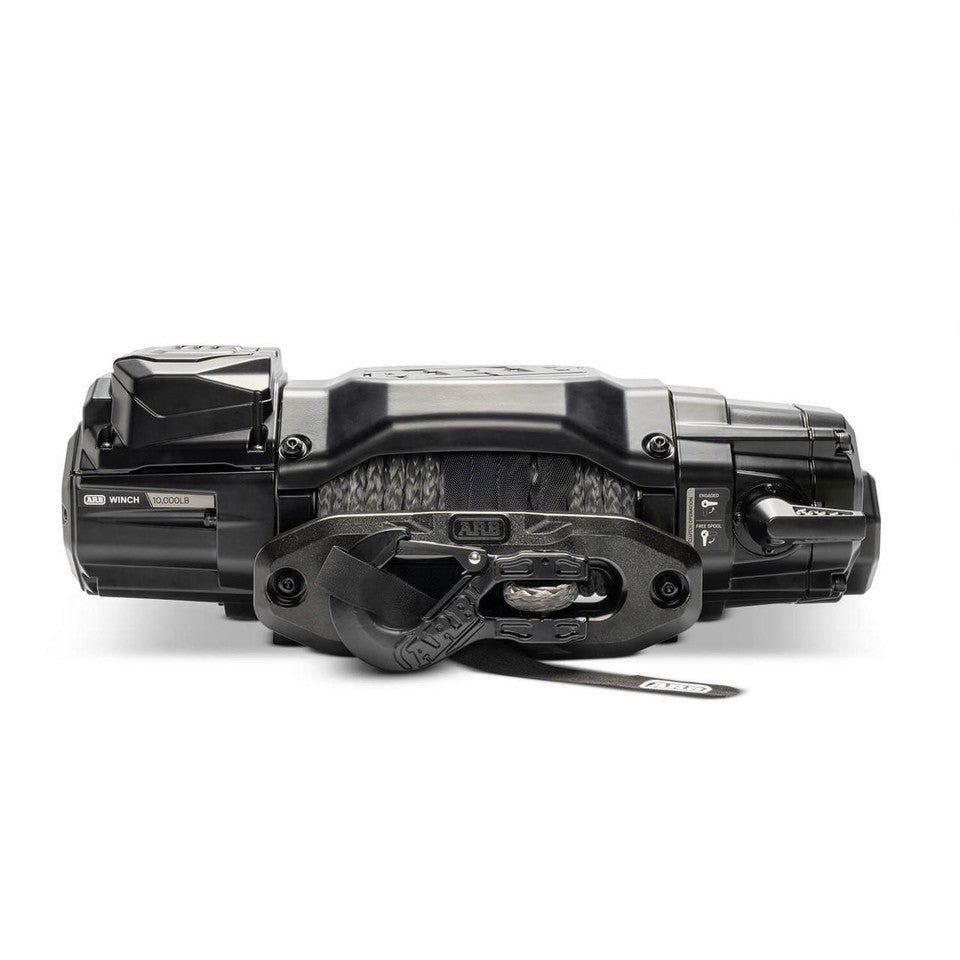 Black winch on a white background