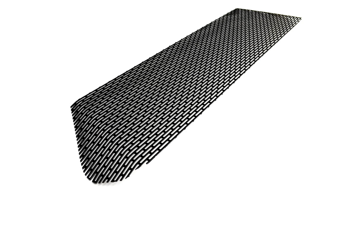 Black textured mat on a white background
