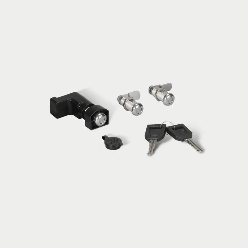 Locks and keys on a white background