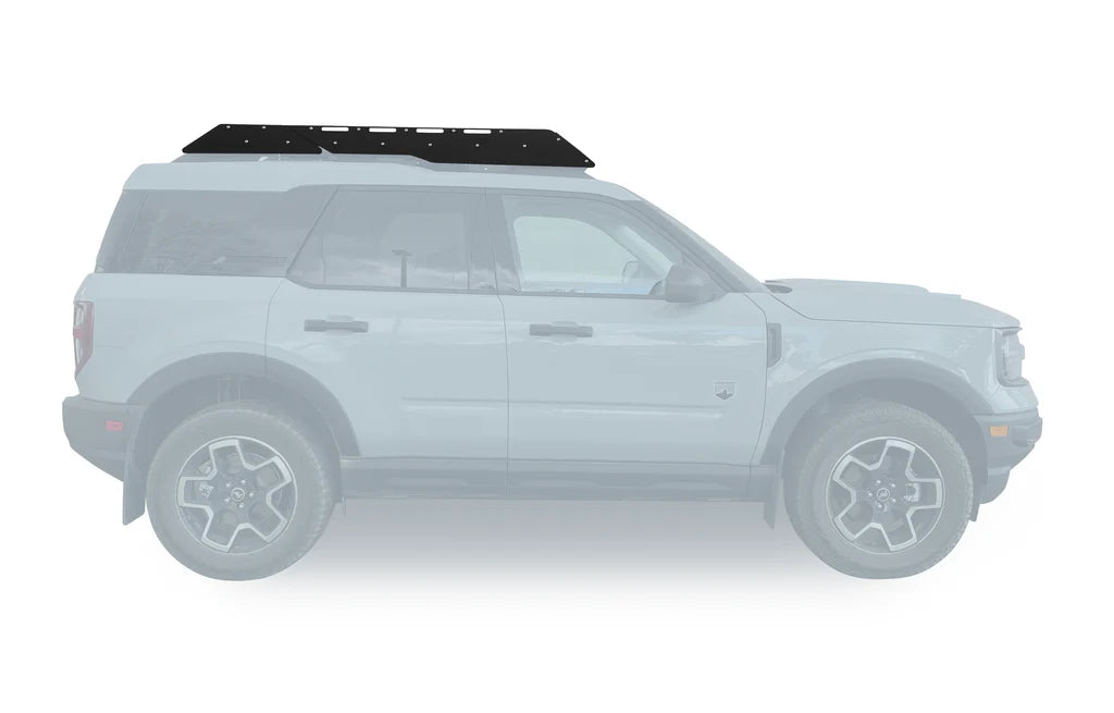 SUV with a roof rack on a white background