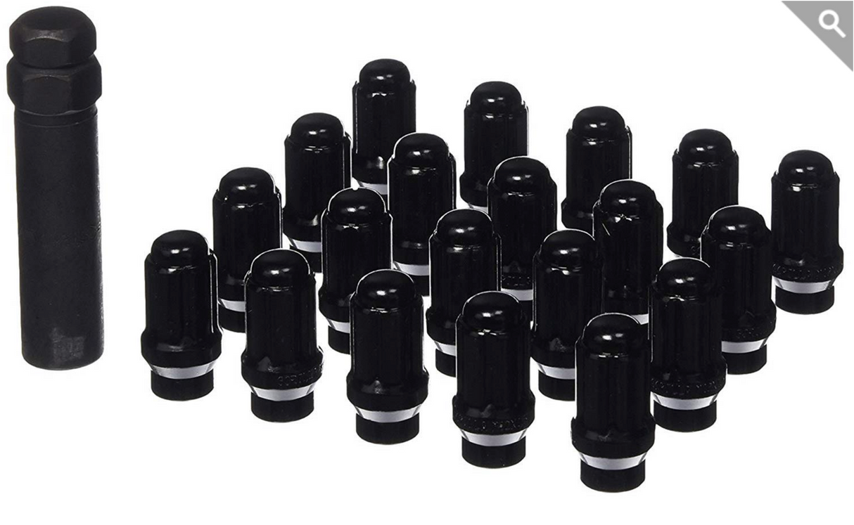 Gorilla Extended Thread 12x1.5 Lug Nuts - Black