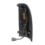 Tail light with wiring on a white background