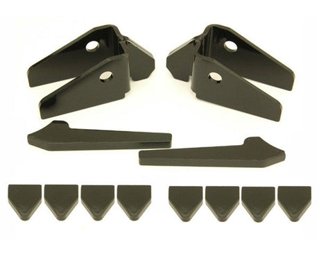 Set of black Creeper Axle Ball Gussets on a white background
