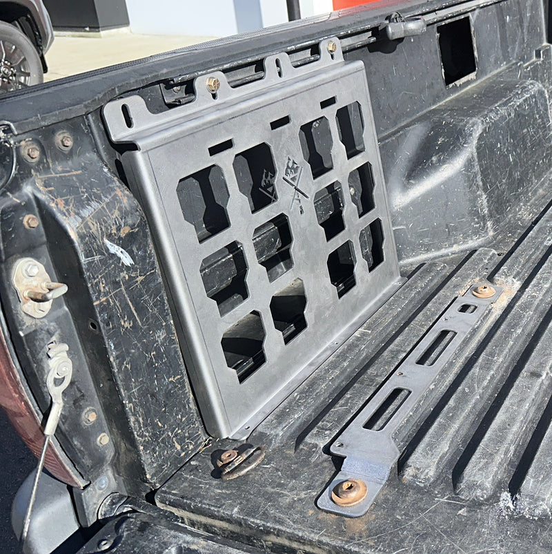 cargo mount on the inside bed of a truck.