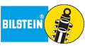 Bilstein logo with a blue background and yellow circle featuring a shock absorber graphic.