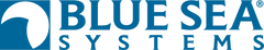 Blue Sea Systems logo with blue text and a white wave symbol.