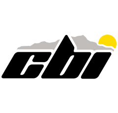 Logo with 'GBI' text and mountain and sun design on a transparent background