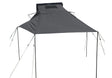 Black outdoor canopy tent on a white background