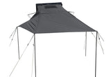 Black outdoor canopy tent on a white background