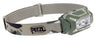 Camouflage headlamp with Petzl logo on a white background