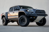Toyota truck with lifted suspension on a gray background