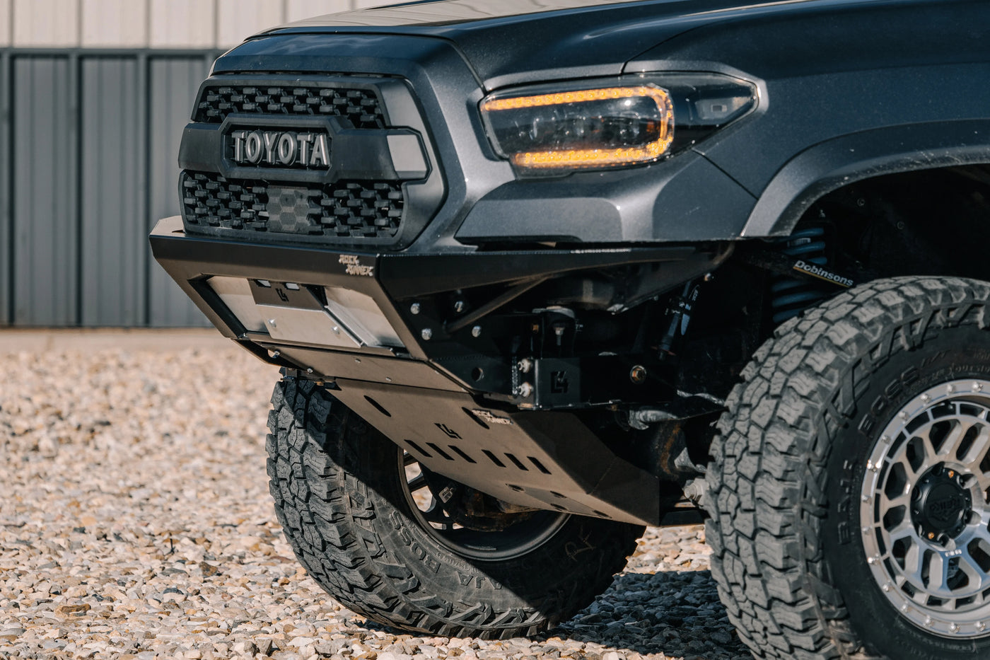 Front Bumper Face Bar Reinforcement Cross Member For 2016-2023 Toyota Tacoma - Includes Bracket - Silver Aluminum