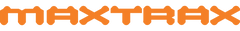 Maxtrax logo in orange on a transparent background