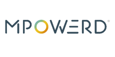 Mpowerd logo with multicolor 'o' on a white background