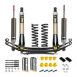 OME suspension components including shock absorbers and springs on a white background