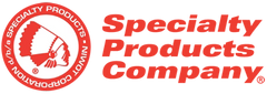 SPC red and white Niwot Corporation logo with red Specialty Products Company text on a transparent background