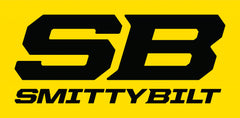 Black Smittybilt 'SB' logo and 'Smittybilt' text on a yellow background
