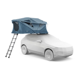 Roof tent attached to a car model on a white background
