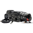 Black winch with control panel on a white background