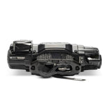 Black winch on a white background