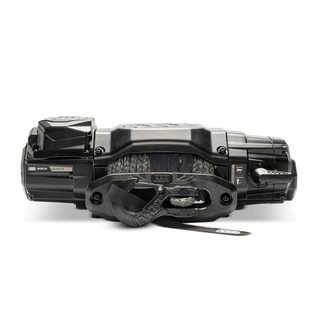 Black winch on a white background