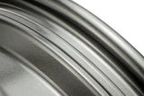 Close-up of a metallic surface with reflective properties