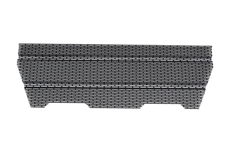 Black and white patterned object on a white background