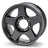 Black alloy wheel on a white background