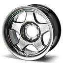 Chrome car wheel rim on a white background