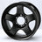 Black alloy wheel on a white background