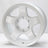 White alloy wheel on a white background