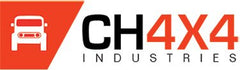 Logo of CH4X4 Industries with a car icon on a red and white background