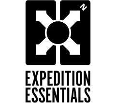 Logo for Expedition Essentials with a black and white design on a white background