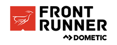 Front Runner Dometic logo with red square and black text on a white background