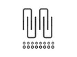 Set of black metal u-bolts and washers on a white background
