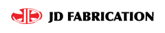 Logo of JD Fabrication with a red and black design.