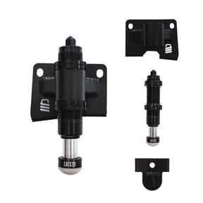 Set of black mechanical components with 'Locked' branding on a white background