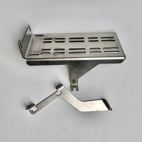 metal air compressor mount on a white background