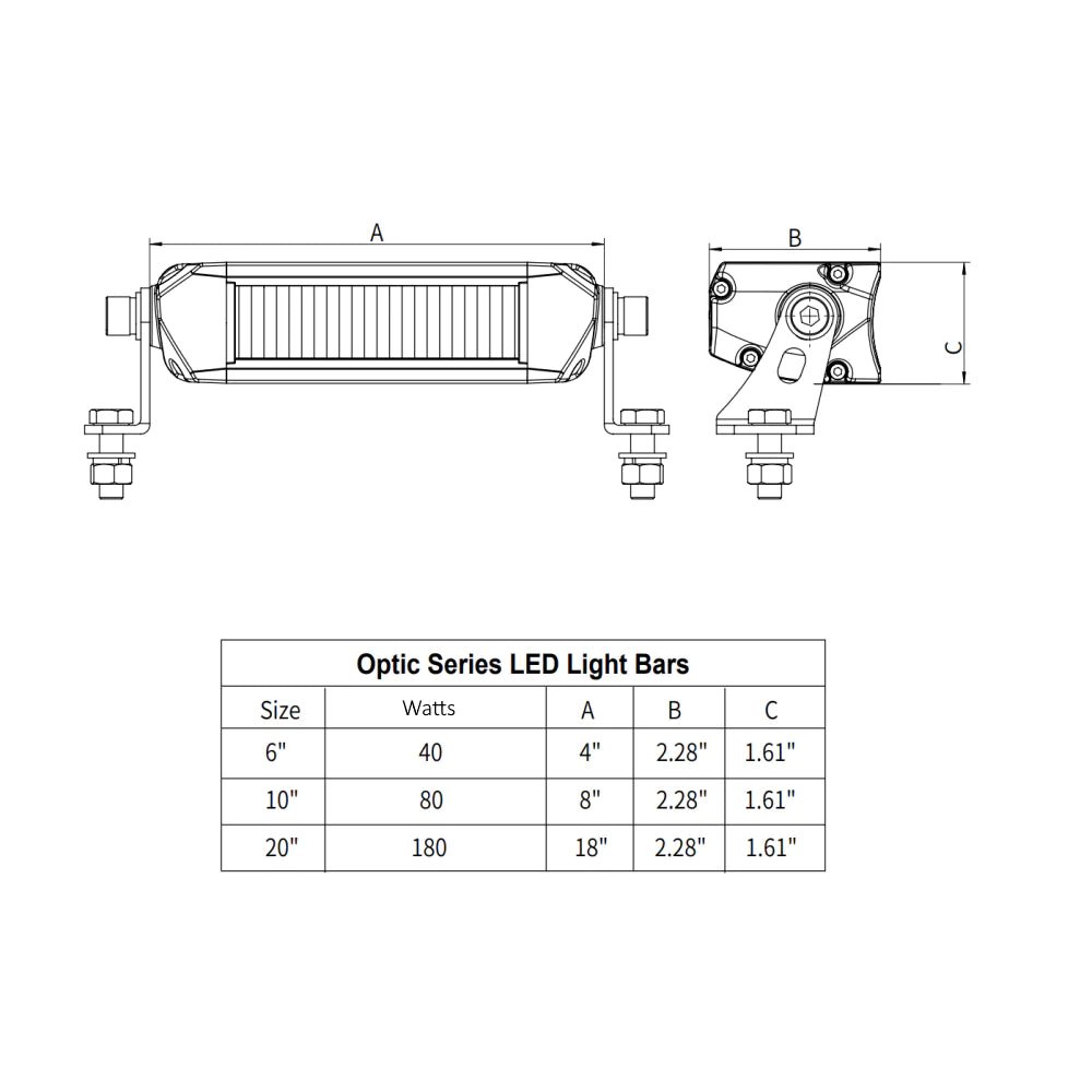 Vivid Lumen Optic Series Light Bars