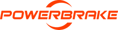 Powerbrake logo with red text on a white background