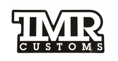 Logo of TMR Customs with a black border on a white background