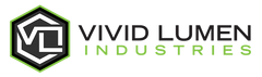 Vivid Lumen Industries logo with a geometric design on a transparent background
