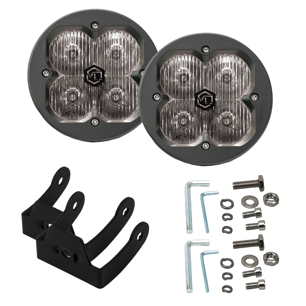 Vivid Lumen FNG 3 SAE Round Pod Lights Pair
