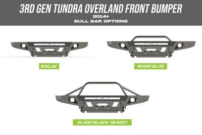 C4 Fabrication's 2014+ Tundra Overland Series Front Bumper Bull Bar options