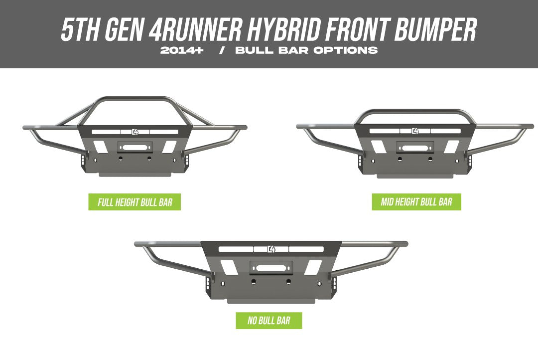 C4 Fabrication Hybrid Front Bumper Bull Bar Options