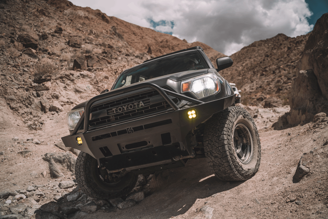 C4 Fabrication's 2012-2015 Tacoma Overland Series Front Bumper with Full Height Bull Bar and Tube Gussets