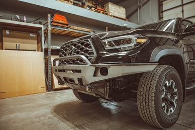 C4 Fabrication's 2016+ Tacoma Overland Front Bumper with Mid Height Bull Bar