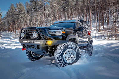 C4 Fabrication's 2016+ Tacoma Overland Front Bumper with Full Height Bull Bar and Tube Gussets